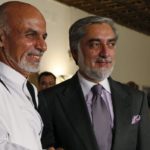 Both Ashraf Ghani (left) and Abullah Abdullah are still fighting for power in Afghanistan.